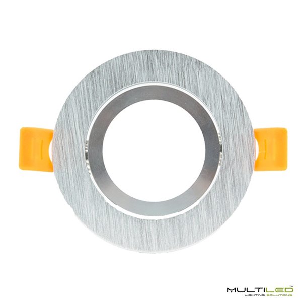 Aro basculante de aluminio silver para dicroica Gris cepillado
