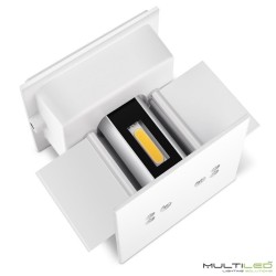 Aplique Led de interior-exterior 6W Modelo Cube Blanco Cálido