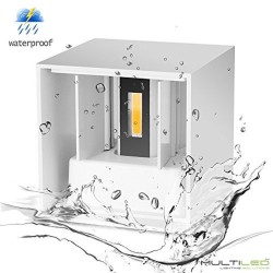 Aplique Led de interior-exterior 6W Modelo Cube Blanco Cálido