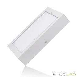 Plafón Downlight Led Cuadrado de superficie 18W Blanco Cálido.