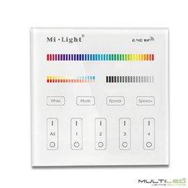 Controlador Mi-Light RGB+ CCT Dual Wifi a pilas táctil de superficie