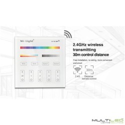 Controlador Mi-Light RGB+ CCT Dual Wifi a pilas táctil de superficie