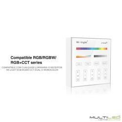 Controlador Mi-Light RGB+ CCT Dual Wifi a pilas táctil de superficie
