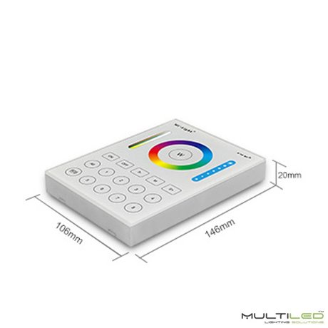 Controlador Mi-Light RGB+ CCT Dual Wifi a pilas 8 Zonas táctil de superficie