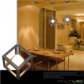 Lampara Colgante Geometrica Loft vintage moderna Cubik