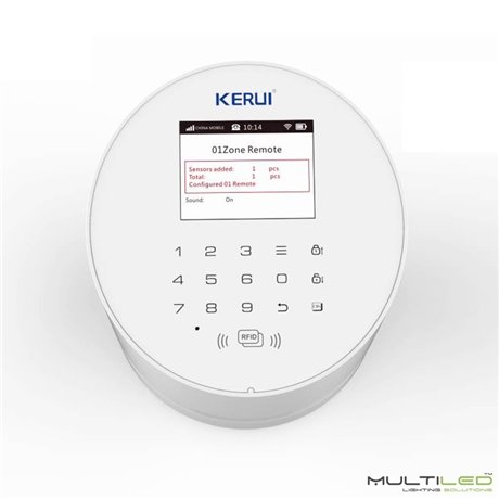 Kit básico de Alarma privada Wifi + PSTN + GSM + RFID con control IOS y Android Kerui W2