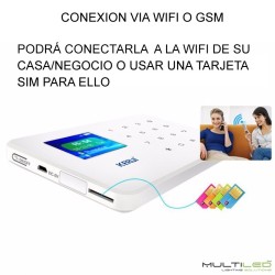 Kit básico de Alarma privada Wifi + GSM 3G 4G Mini tablet con control IOS y Android Kerui W18