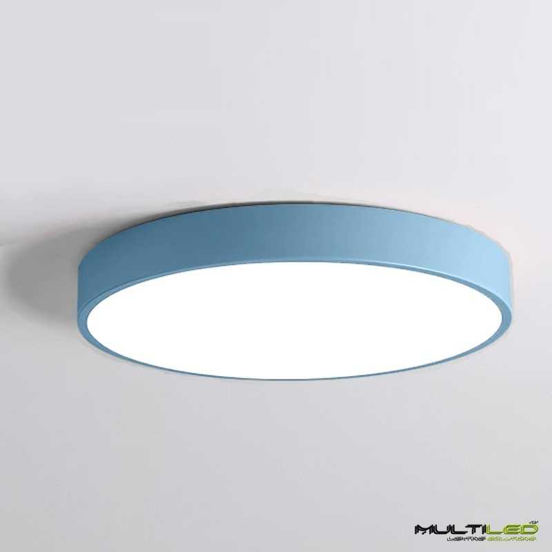 Lampara Led de Techo tipo plafón 40W Tania Azul CCT