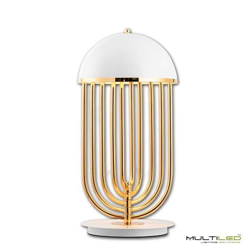 Lampara de mesa retro elegant Led G4 Belle Epoque Blanca