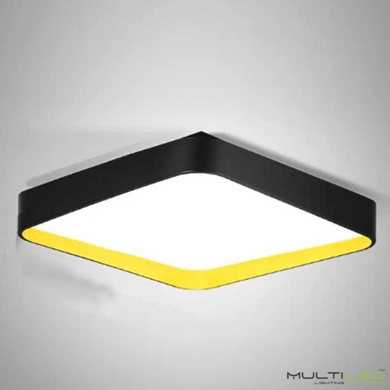 Lampara Led de Techo tipo plafón 48W Explorer Negra 4000k