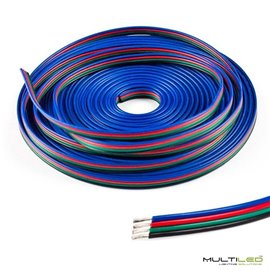 Bobina 100mts Cable 4 hilos para tira led RGB