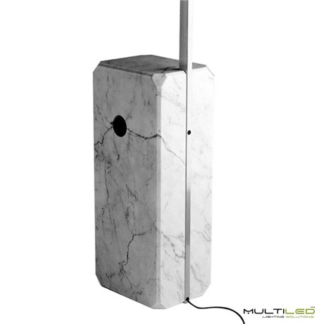 Lampara de Pie extensible acero y marmol XL Led E27 Arco