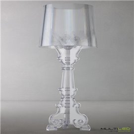 Lampara de mesa acrílica transparente Led E14 Laviani