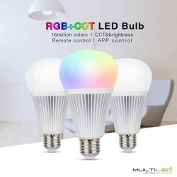 Bombilla Led Wifi Mi-light 9W RGB + CCT E27 compatible con Alexa y Google Home
