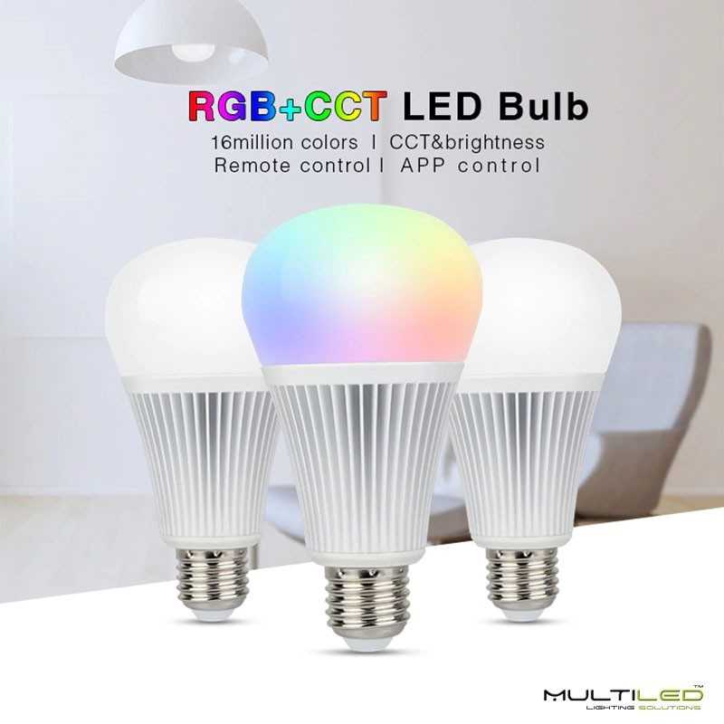 Bombilla Led Wifi Mi-light 9W RGB + CCT E27 Compatible Con Alexa Y Google Home