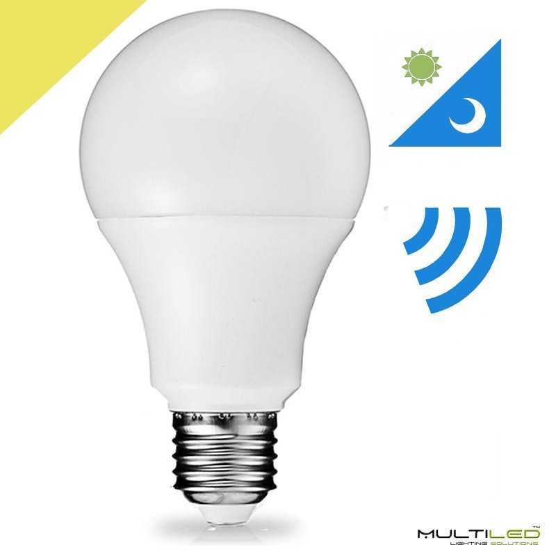 Bombilla Led 12W Sensor Crepuscular Blanco Calido E27