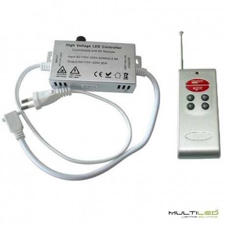 Controlador tira led RGB 220V 550W mando 6 botones RF