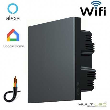 Pulsador 1 Zona Wifi Zigbee Antracita para sistemas Orvibo (200W zona), compatible con Alexa y Google Home