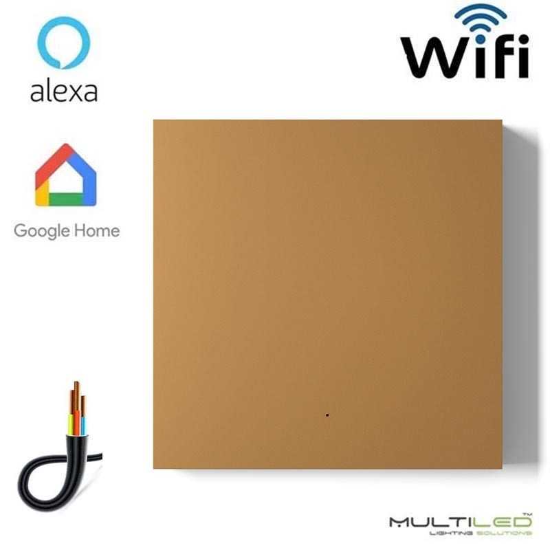 Pulsador 1 Zona Wifi Zigbee Dorado para sistemas Orvibo (200W zona), compatible con Alexa y Google Home