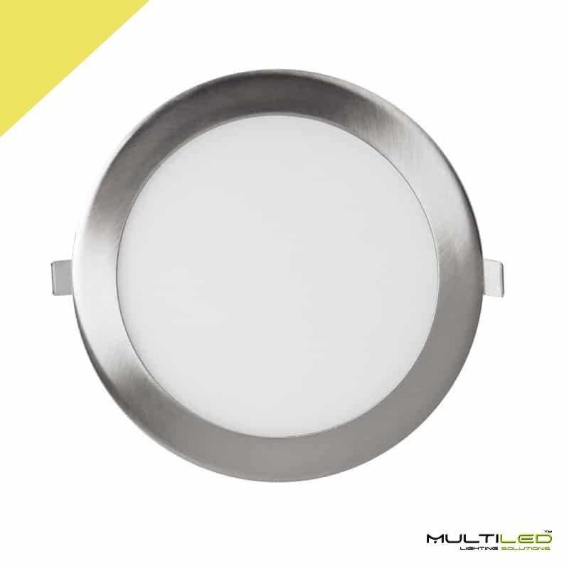 Empotrable Downlight Led 18W Extraplano Eco Blanco Cálido Niquel