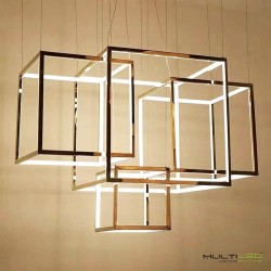 Lampara Led Colgante Mosaic 400x400x400mm 72W 3000k