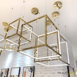 Lampara Led Colgante Mosaic 400x400x400mm 72W 3000k