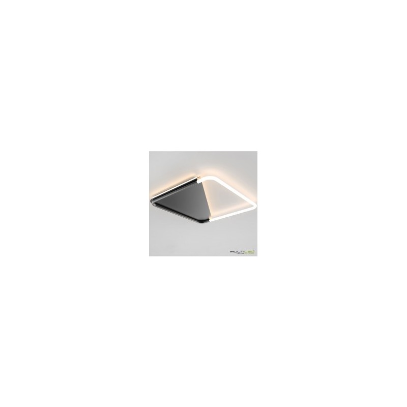 Lampara Led de Techo tipo plafón Auriga negra 4000k