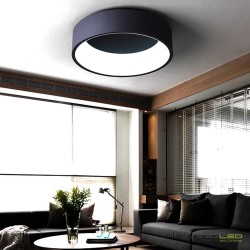 Lampara Led de Techo tipo plafón Mallorca Negra 24W 4000k