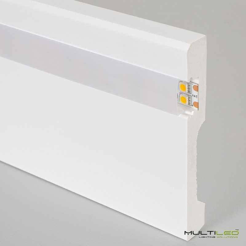 Perfil Moldura Rodapié para Tira LED 120mm x 18mm