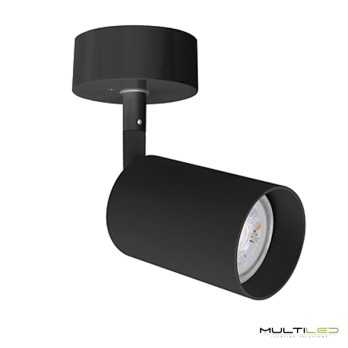 Aplique tubular orientable de superficie para lámpara GU10 Negro