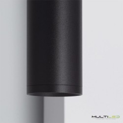 Aplique tubular orientable de superficie para lámpara GU10 Negro