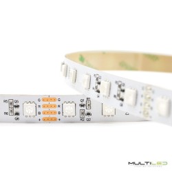 Tira led profesional SMD5050, 60Leds/Mt 10mm 12W/Metro IP20 12V RGB