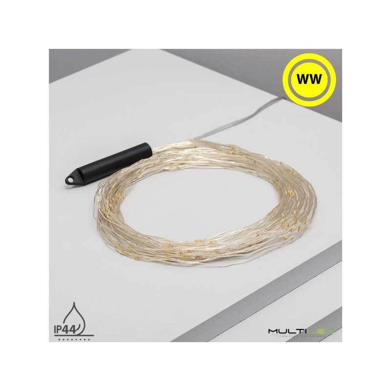 Guirnalda Alambre Led 2mt, Led Blanco Cálido