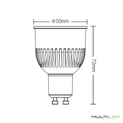 Dicroica Led inalámbrica Miboxer 6W RGB+CCT (2700k-6500k) GU10 RF 2.4ghz