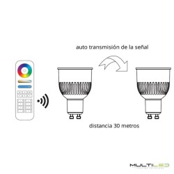 Dicroica Led inalámbrica Miboxer 6W RGB+CCT (2700k-6500k) GU10 RF 2.4ghz