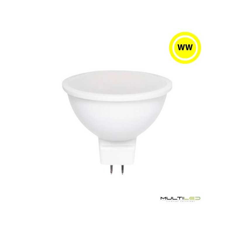 Dicroica Led GU5.3 MR16 S11 12-24V AC/DC 7W Opal 120º Blanco Calido