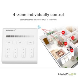 Mando a distancia tipo panel de pared de 4 zonas Miboxer Monocolor táctil RF 2.4ghz