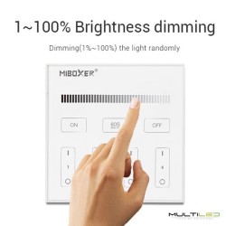 Mando a distancia tipo panel de pared de 4 zonas Miboxer Monocolor táctil RF 2.4ghz