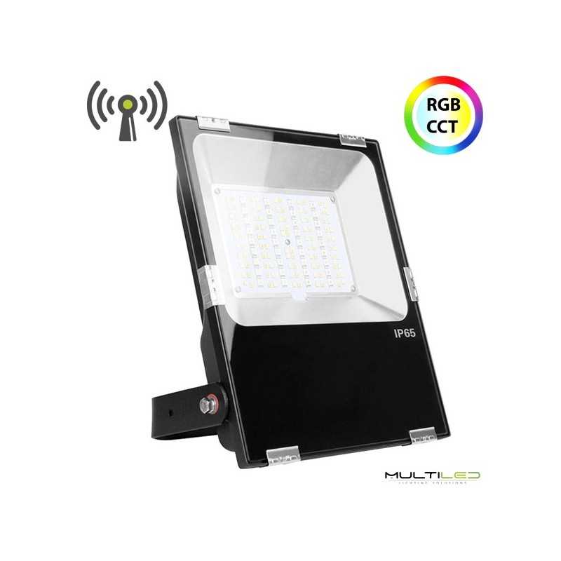 Foco Proyector Led inalámbrico Miboxer 50W RGB+CCT (2700k-6500k) IP65 RF 2.4ghz
