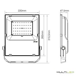 Foco Proyector Led inalámbrico Miboxer 50W RGB+CCT (2700k-6500k) IP65 RF 2.4ghz