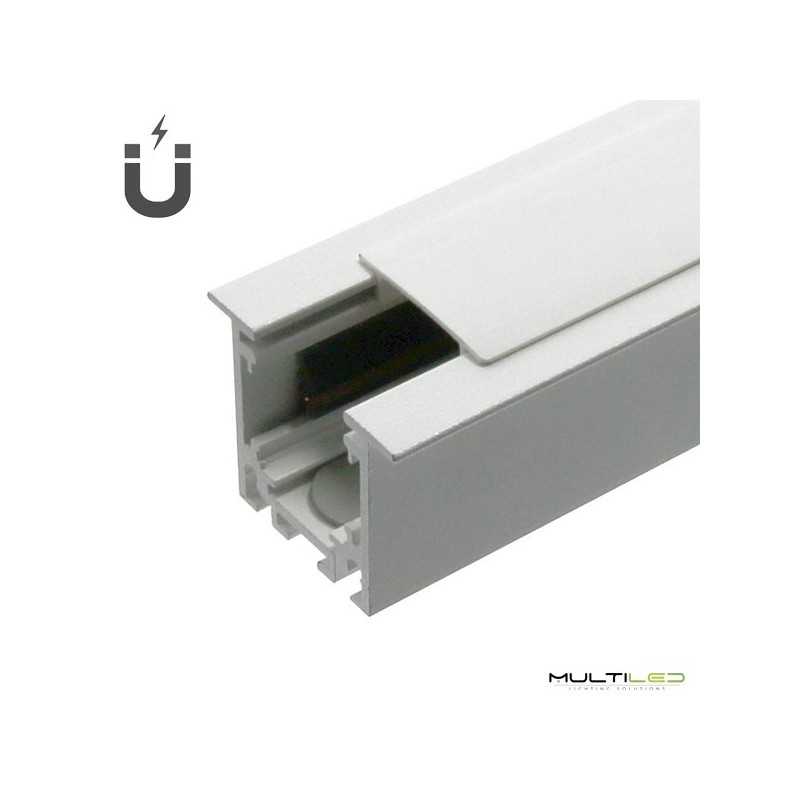 Carril empotrable Magnético 16mm 2 metros Blanco