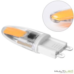 Lampara Led G9 COB Silicona 1,6W 360º Blanco Cálido 2700k (Regulable)