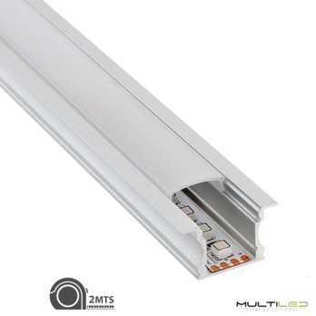 Perfil de aluminio para tira led empotrable, especial altura High 23*14,5mm (2mts)