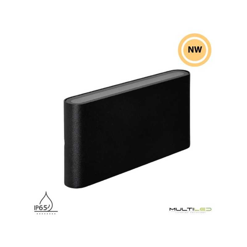 Aplique Led de Pared up down IP65 12W Modelo Felix Negro Blanco Neutro 4000k