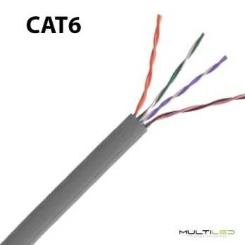 Cable de red ewent cat 6U f utp awg23 1 cca rigido (X METRO)