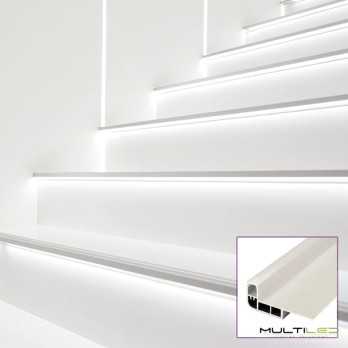 Perfil de aluminio para tira led de superficie, especial escaleras Ladder 68*26mm (2mts)