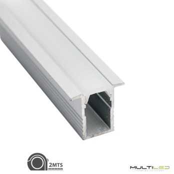Perfil de aluminio para tira led empotrable, especial altura Tall 13*12mm (2mts)
