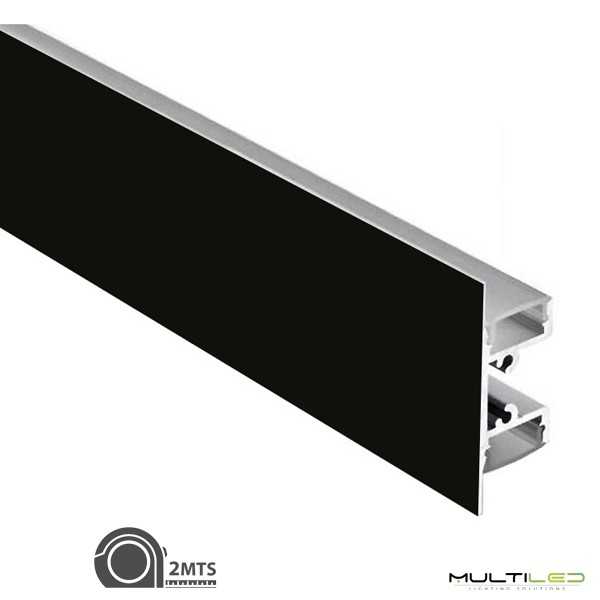Perfil de aluminio para tira led de superficie, especial Pared wall  48,3*18mm (2mts)