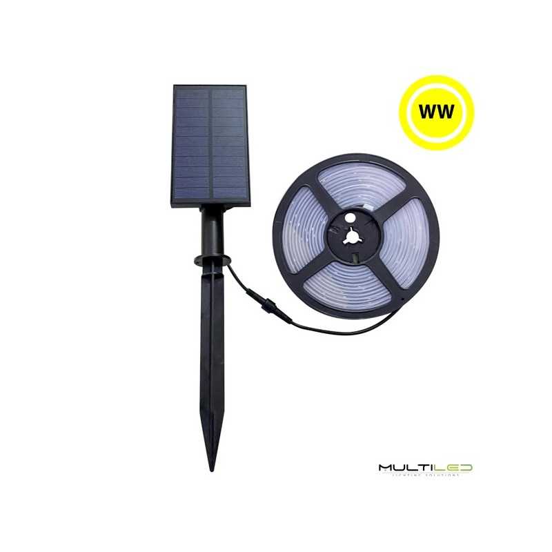 Kit tira led Solar SMD2835 30l/m ip65 exterior Blanco Calido 3000k