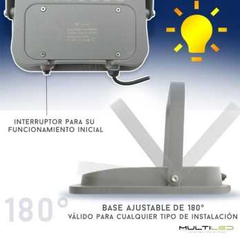 Foco Proyector Led Solar con Bateria Horus 50W IP66 Blanco Neutro 4000k